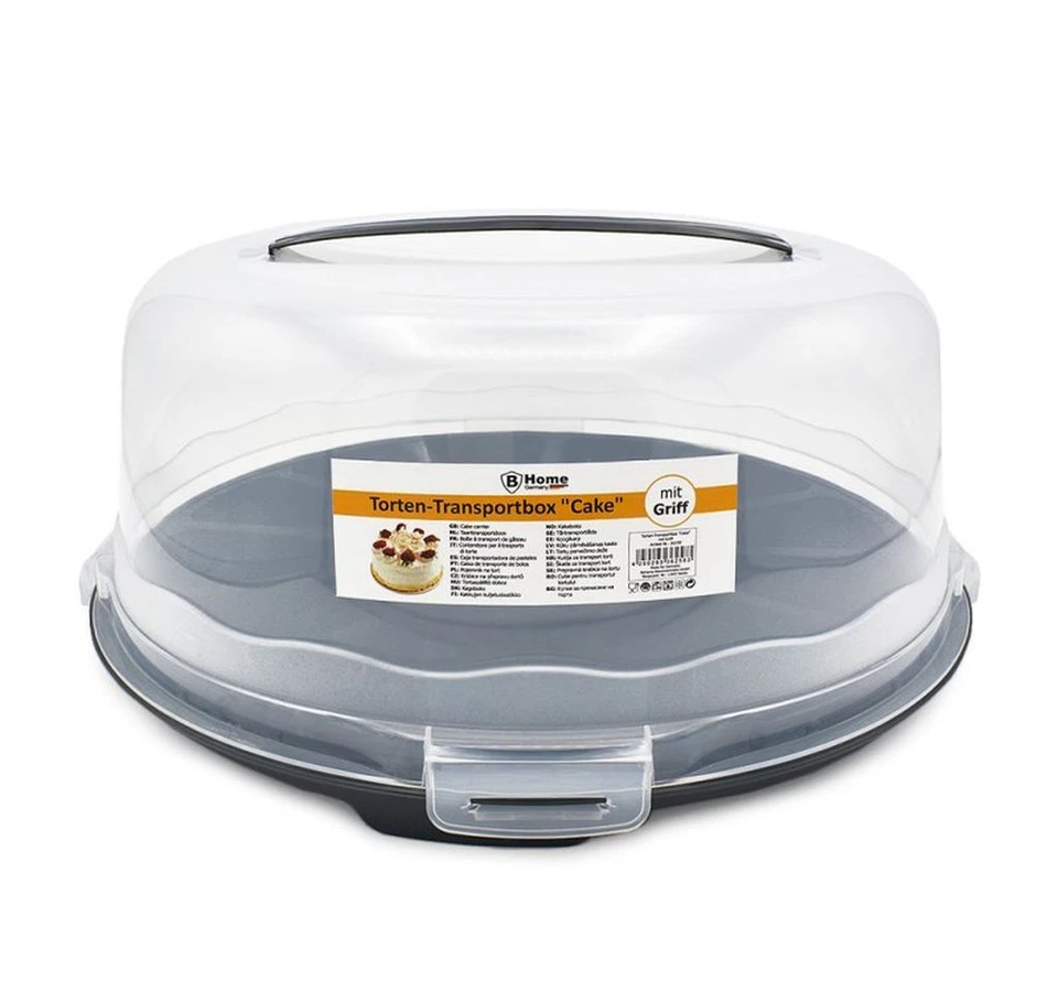 Kuchen Transportbox Kuchenbehälter Tortenhaube Rund mit Tragegriff - Bild 4 von 4