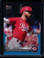 2022 Topps Now #459 Albert Almora Jr Blue Parallel Card #d 7/49