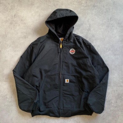 Carhartt Active Jacket Duck XL Black Corporate Logo Made in USA | eBay 