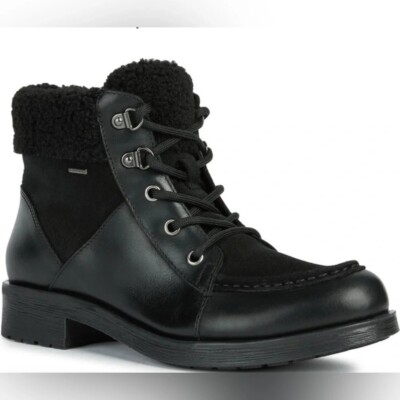 Geox Rawelle ABX Faux Shearling Trimmed Waterproof Boot