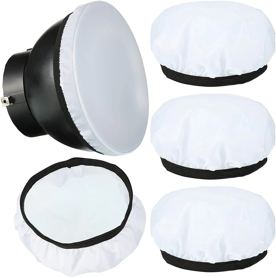 4Pcs Diffuser Lamp Sock Soft Cloth Lamp Cover 7"/18cm for Flash Light Speedlites - Image 2 of 4