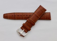 22mm Brown Genuine Leather Band Strap Alligator-Style for Patek Philippe