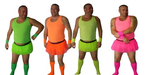 Stag Chicos Completo Conjuntos De Neón Para Fiesta De Para Hombre Divertido  Tutus Fiesta Trajes | eBay