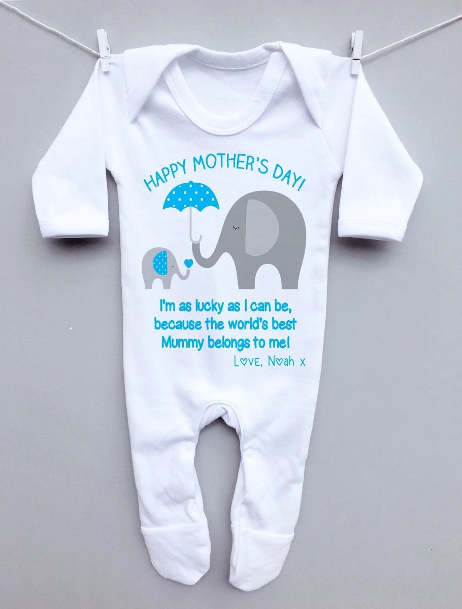 Personalised baby sleepsuit romper suit grow 1st mothers day mummy nanny present
