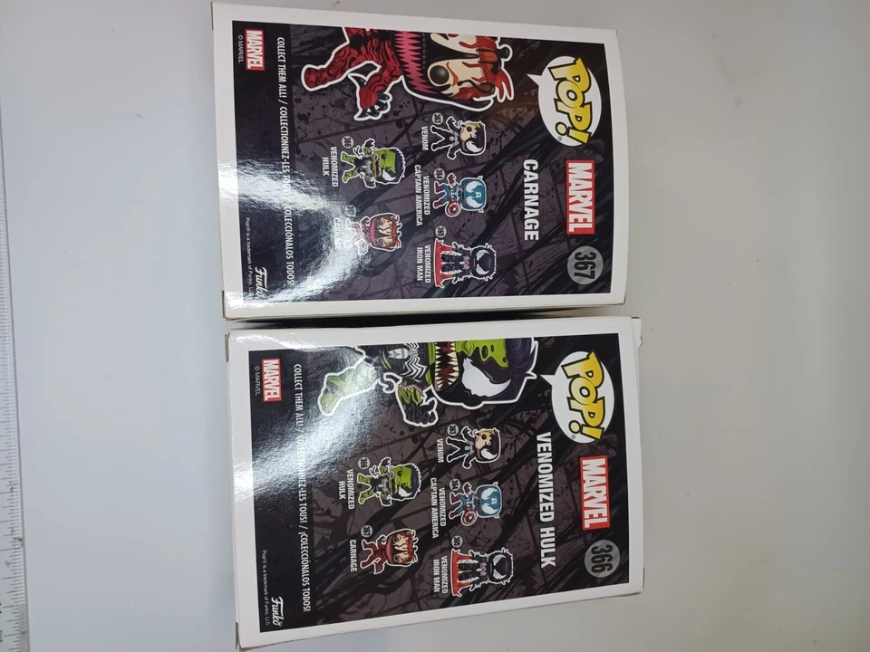 Funko POP! Lote de 2 bonecos Marvel Venom Carnage #367 e Venom Hulk - Imagem 2 de 4