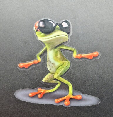 Aufkleber Sticker Frosch Cool   Frog Sunglasses HD Quality UV Filter 11X11CM