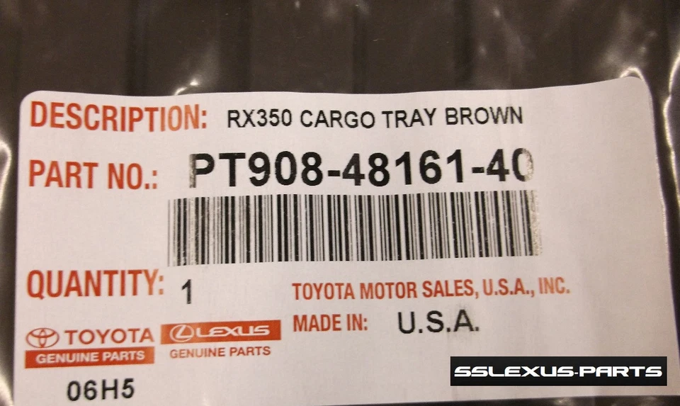 Lexus RX350 RX450H (2016-2019) OEM ALL WEATHER CARGO MAT (Brown) PT908-48161-40 - Image 2 of 3