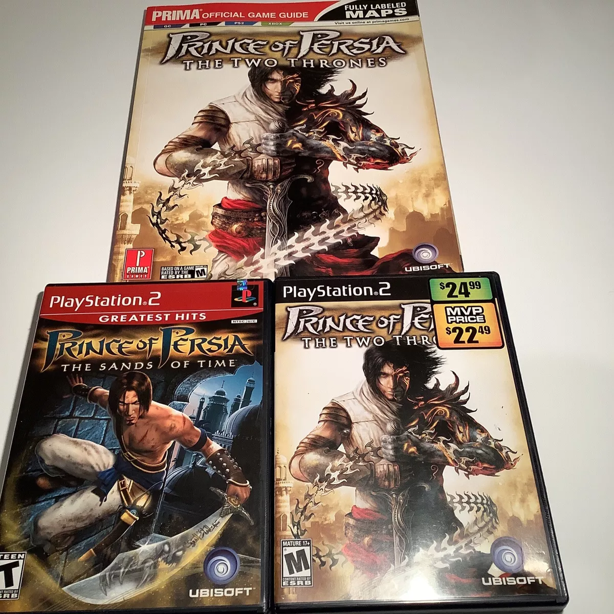 Ps2 Prince of Persia Games, 2 Games and Players Guide Book.