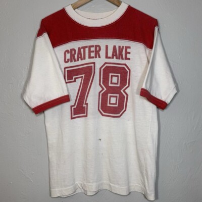 True Vintage 1970s XL Crater Lake Distressed Football Jersey | eBay