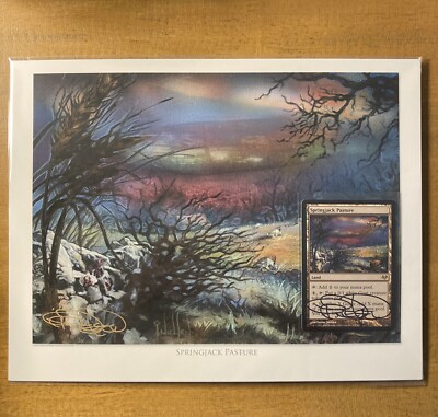 MTG Signed SPRINGJACK PASTURE Artist Proof CARD/PRINT Eventide MINT RARE Nielsen