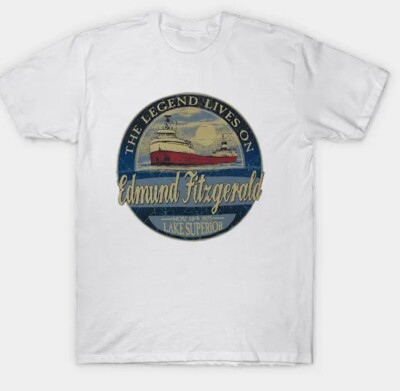 VTG Edmund Fitzgerald GORDON LIGHTFOOT Shirt Classic Black Unisex S-5XL T428