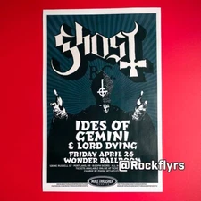 GHOST 2013 Concert Promo 11x17 Street Poster. Portland Oregon.