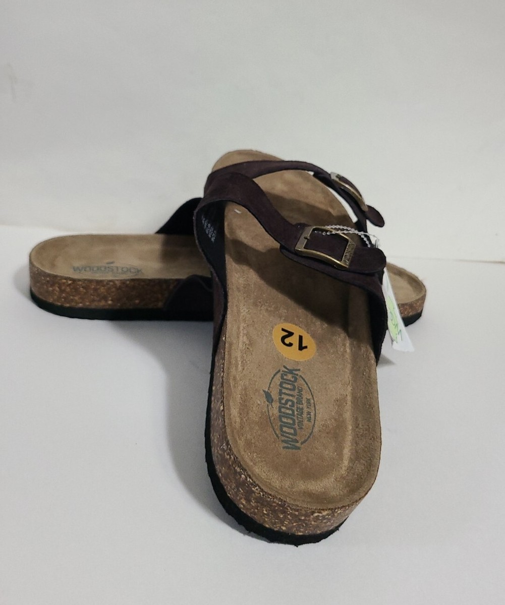 Woodstock Bert Slides Sandals Gray Leather Size 9 Vintage Brand New York s-l400.jpg main image 4