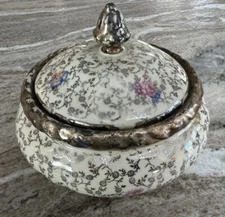 Johann Haviland RUW8 RW Bavaria Dekor Feinsilber Silver & Flowers - Covered Dish