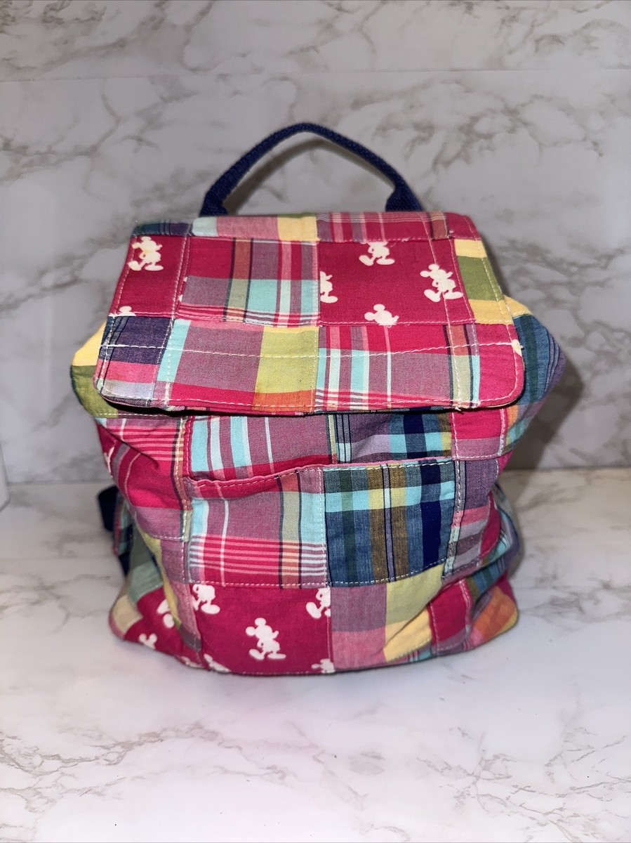 Disney Parks Mickey Silhouette Pink Madras Patchwork  display picture 3