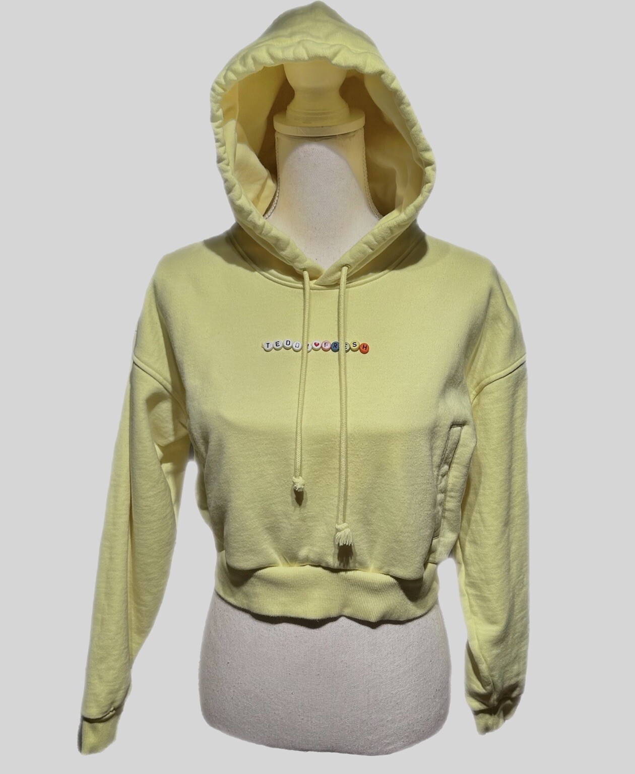 Neon Yellow Cropped Xs Rare Color 100% Cotton
