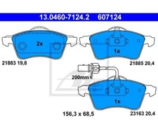 Brake pad set, disc brake ATE 13.0460-7124.2 for VW
