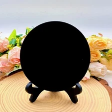 Natural Obsidian Divination Mirror Healing Magic Mirror Crystal Home Decorations