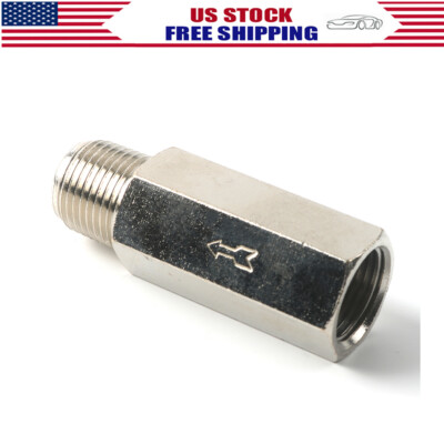3/8'' Female To 3/8'' Male NPT Check Valve, Nickel Plated Brass 92833