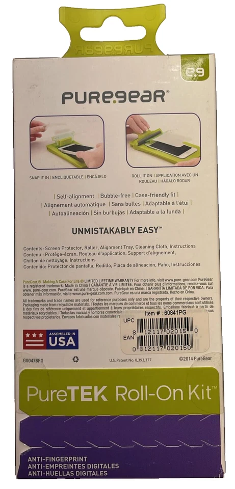Kit protector de pantalla enrollable Puregear PureTek para Moto X 2da generación - transparente Foto 3 de 3