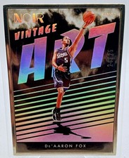 De'Aaron Fox 2023-24 Panini Noir Vintage Art Metal Framed /25 SP