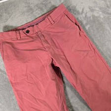 Brooks Brothers Milano Chino Pants Straight Leg Cotton Salmon Pink W32 L32