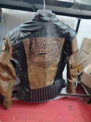 ''Women's Triple Vent System Harley Davidson Gallun Biker Leather Jacket