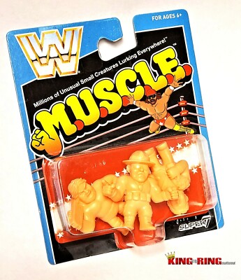 WWE Mattel M.U.S.C.L.E. Sgt. Slaughter, Hacksaw Duggan, Million Dollar Man SET