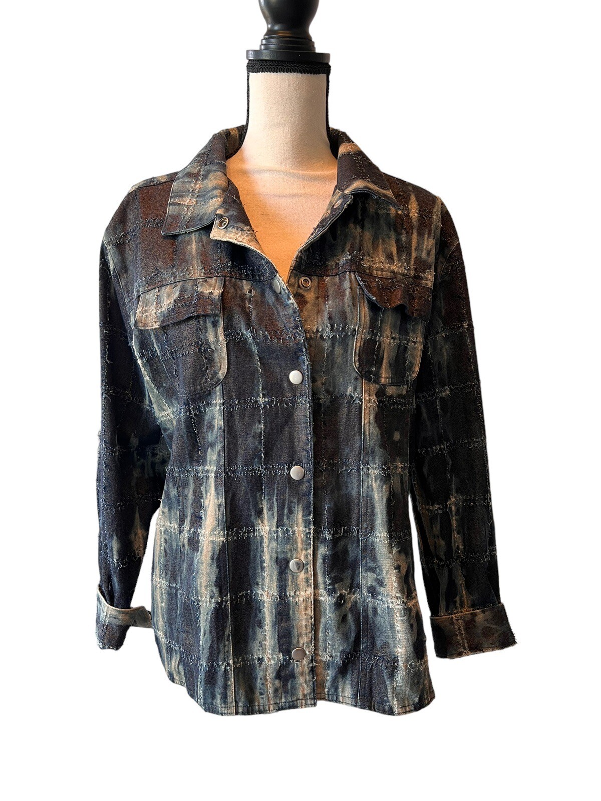 Vintage Patchwork jean jacket - image 1