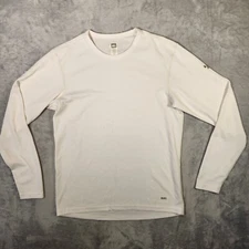 REI Shirt Mens Medium White Quick Dry Base Layer Run Hike Ski Outdoor Gorpcore