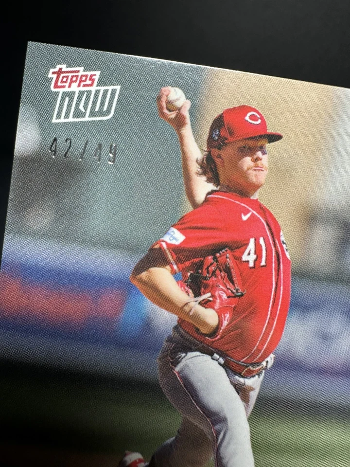 REDS-Andrew Abbott RC - 2024 Topps Now Road to Opening Day OD-215 BLUE SP #42/49 - Image 3 of 3