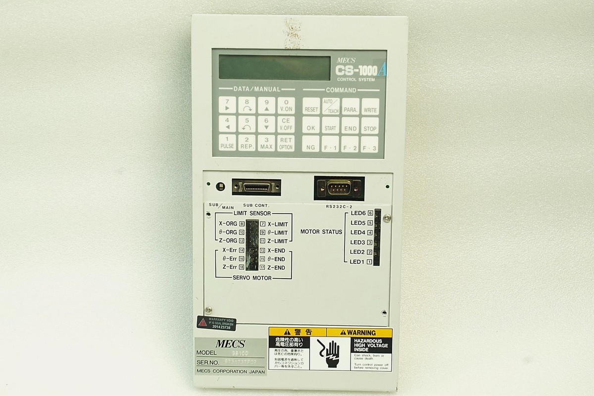 MECS CS-1000A ROBOT CONTROLLER GS100 CPU2000, CONT-1000A1 MECS CS-1000A ROBOT CONTROLLER GS100 CPU2000, CONT-1000A1