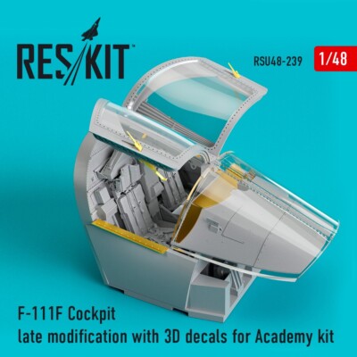 F-111F Cockpit late with 3D decals for Academy kit 1/48 ResKit RSU48-0239