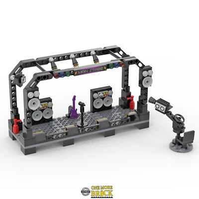 Musik Bühne Konzert Ständer | Mikrofon Lautsprecher Kamera | Bausatz aus echtem LEGO
