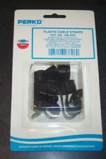 Perko 196 DP5 Black Plastic Cable Strap 1/2" 10 Pc. Pack 