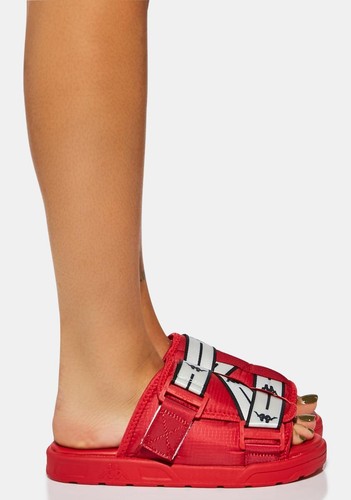 Kappa Authentic JPN Mitel 2 Men's Slides Red Dusty-Black-White 31172WW | eBay