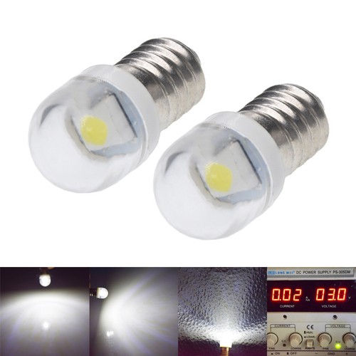 10Pcs E10 Miniature LED Bulb 3V 3 Volt White Screw Lamp Flashlight Torch Light E - Foto 12