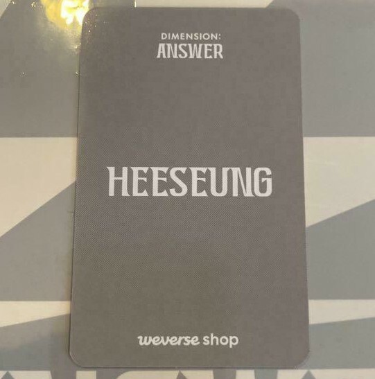 ENHYPEN HEESEUNG dimension answer weverse shop global Official