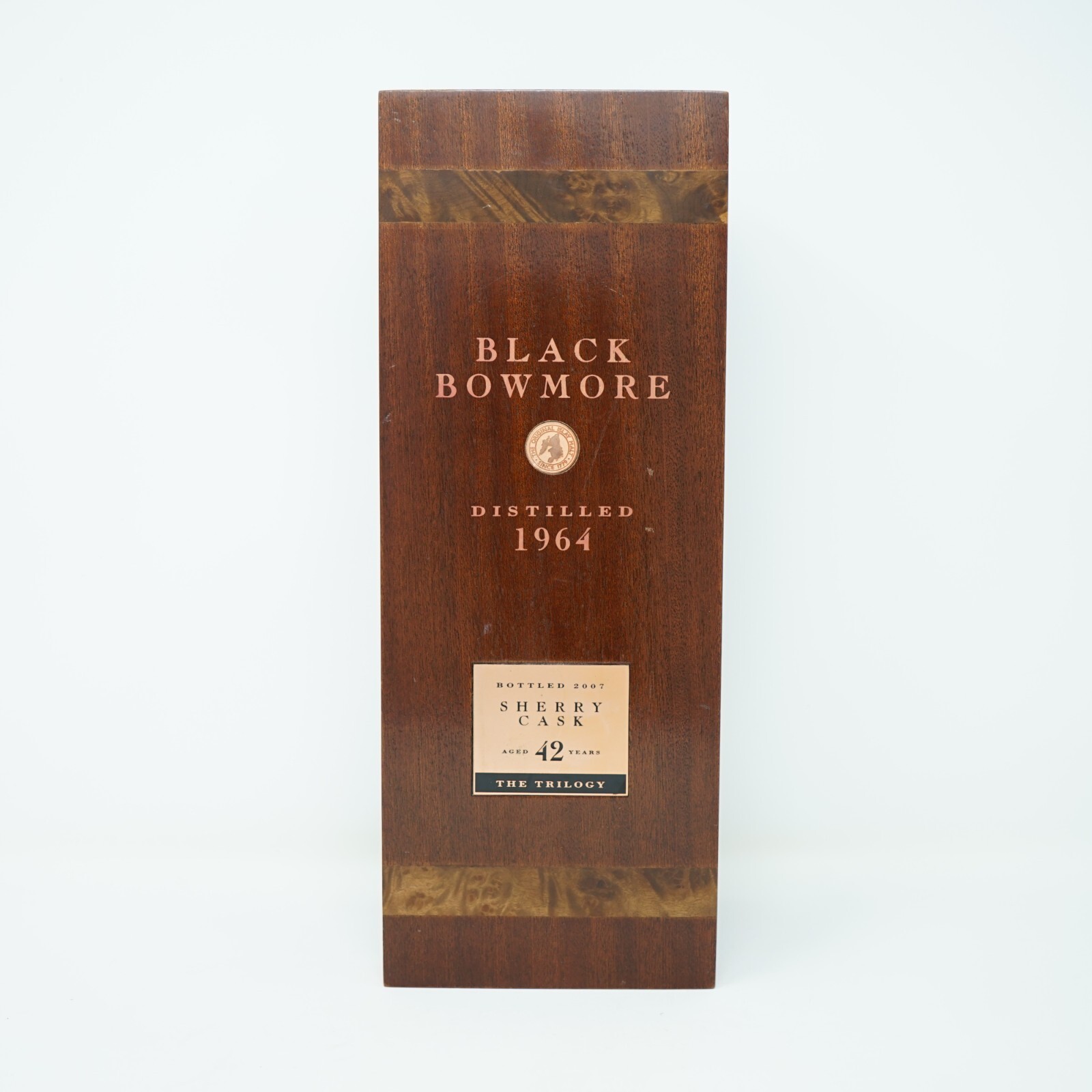 Black Bowmore Distilled 1964 42 Year Old The Trilogy Limited Edition Wood Box
