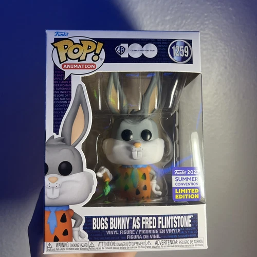 FUNKO POP! Bugs Bunny As Fred Flintstone 2023 SDCC Exclusive 1259 w/ PROTECTOR