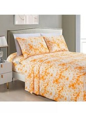 Elegant Comfort 6 Piece Bed Sheet Set Tie Dye Pattern 1500 Thread Count.