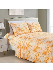 Elegant Comfort (6 Piece) Bed Sheet Set Tie Dye Pattern 1500 Thread Count.