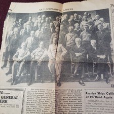Old Newspaper Photo Nazi Germany's Leaders In Jail Mondorf Les Bains Luxemburg