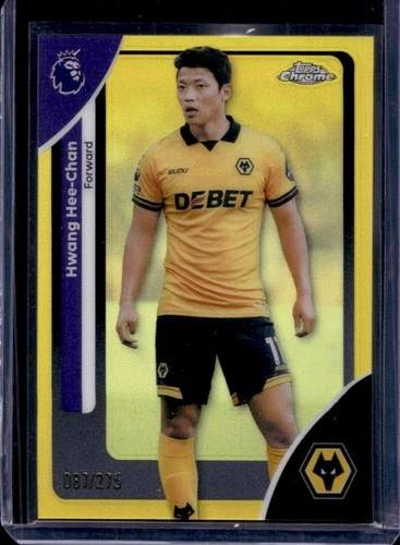 2026 Topps Chrome Premier League Hwang Hee-Chan Yellow Refractor #/275 Wanderers