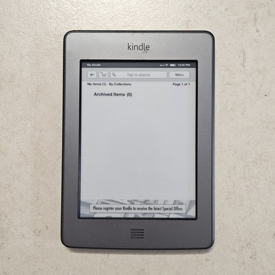 Amazon Kindle Touch 4th Gen D01200 E-Reader (Wi-Fi + 3G) - 4GB Gray #4030