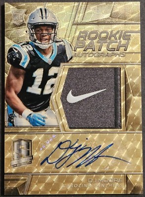 2018 Panini Spectra Rookie Patch Autographs Gold Nike Swoosh 216 DJ Moore 1 Of 1