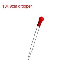 10 Pack 90mm Transfer Pipettes Glass Dropper with Rubber Head Lab Supply