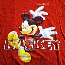 Vintage 90s Disney Mickey Mouse Orlando Florida T Shirt Size Large