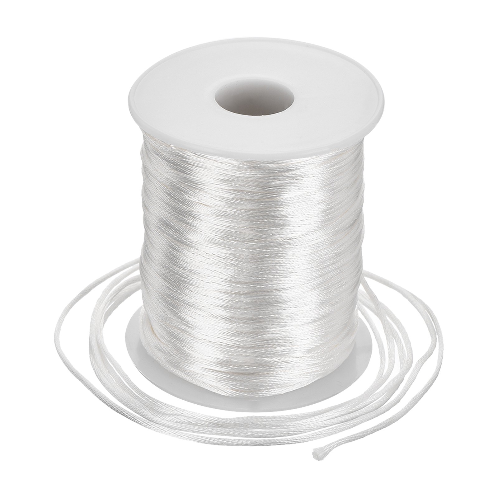Nylon Satin Cord 2mm, 109 Yard Nylon String for Bracelet White