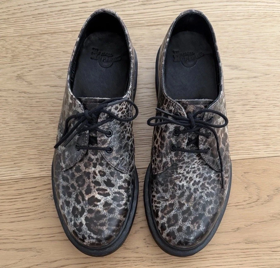 Zapatos Oxford de cuero para mujer Doc Dr Martens 1461 talla 7 leopardo guepardo camuflados Foto 2 de 4